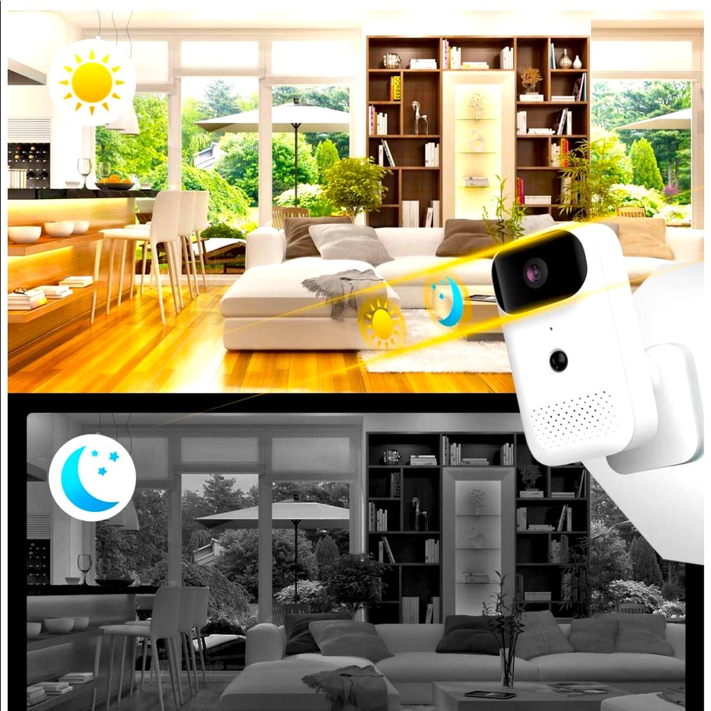 Wireless Security Camera, Rechargeable Battery